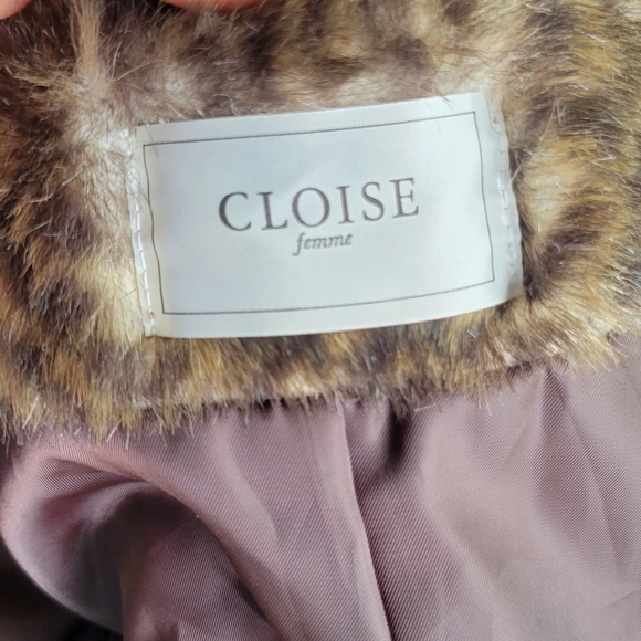 Vintage Animal Print  Faux Fur Crop Jacket Made in Japan in Medium - Picture 6 of 7